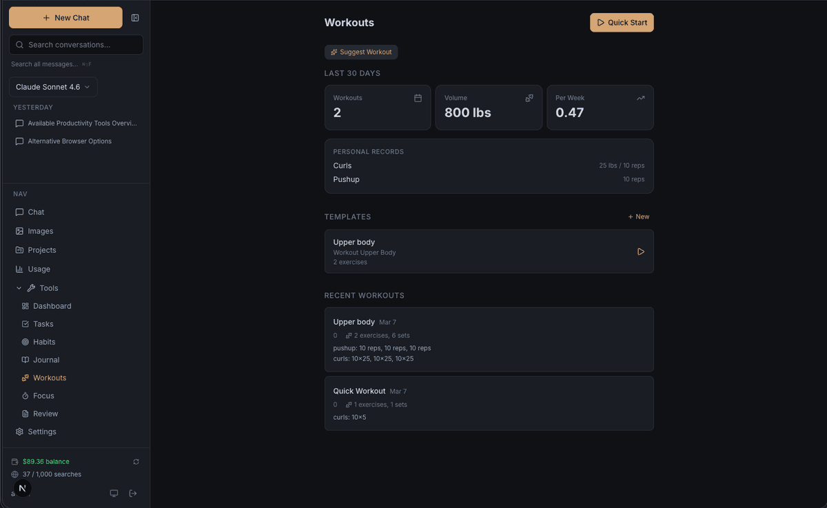 Workout Logger screenshot